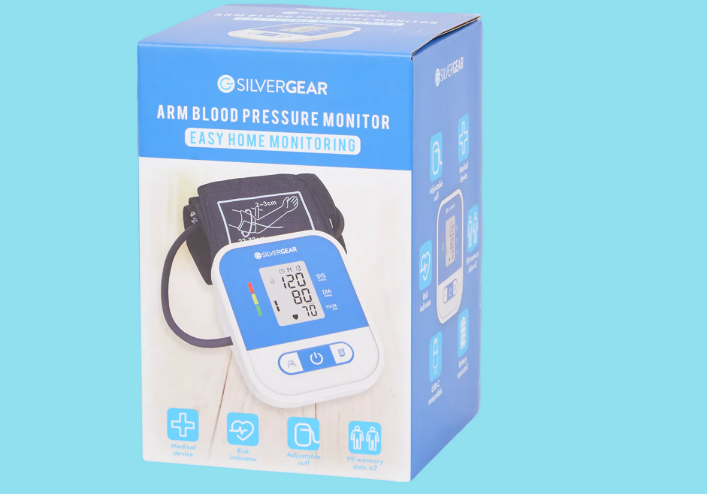 Silvergear blood pressure monitor