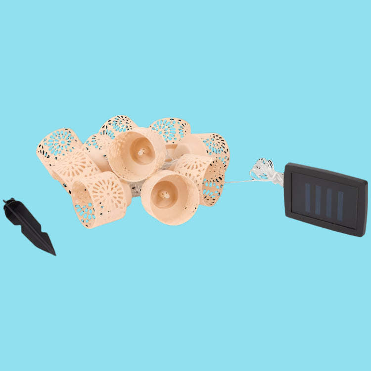 Solar Powered Rattan Style String Lights