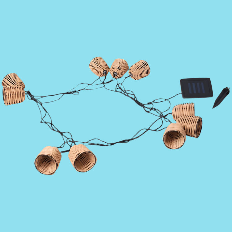 Rattan Style Solar String Lights