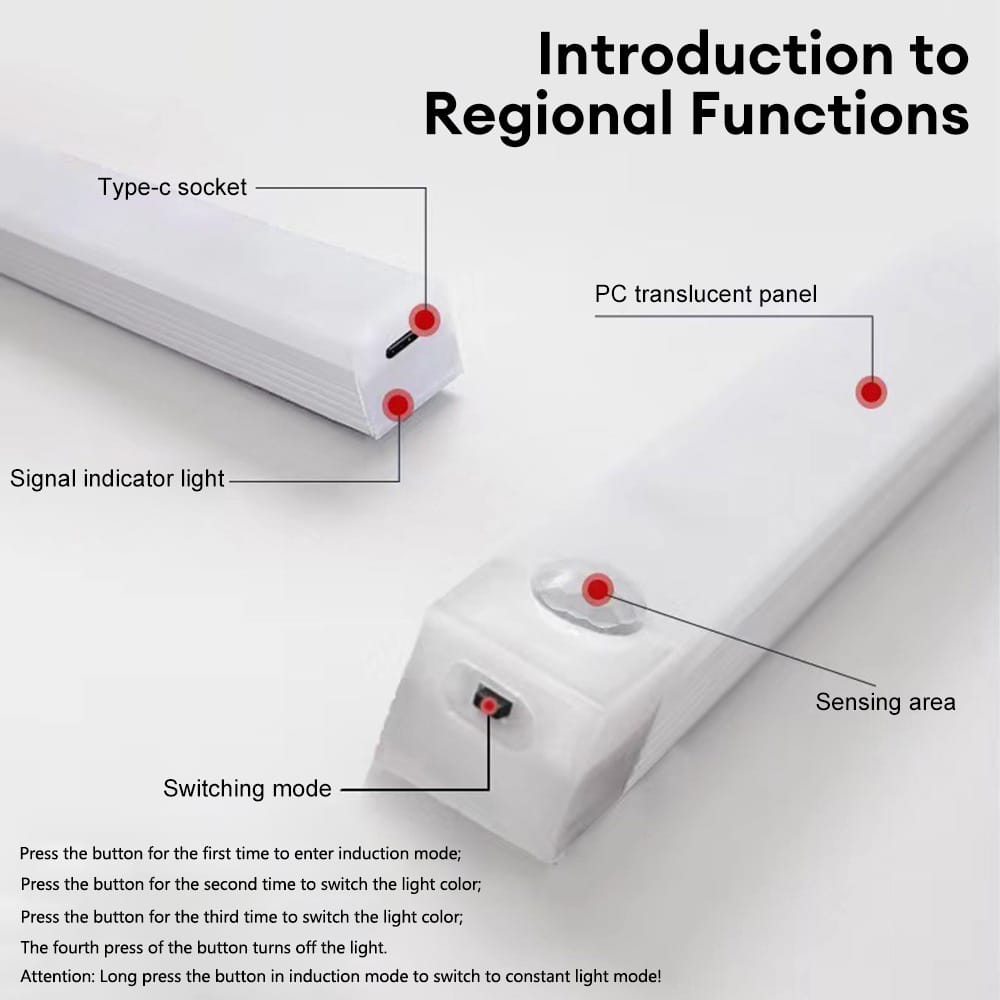 Wireless LED Motion Light – USB-C Rechargeable